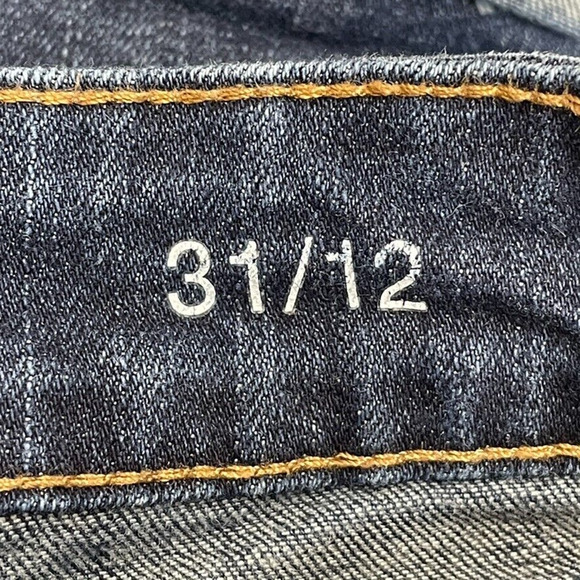 Ana Shorts Womens 12 / 31 Jean Dark Wash Denim Raw Edge Cuffed Stretch Cotton - Picture 3 of 11